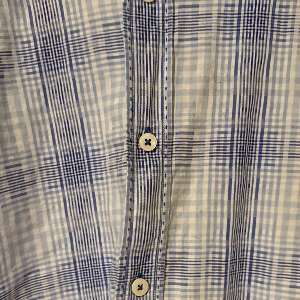 Tailorbyrd Blue Plaid Men's Casual Shirt - Picture 5 of 6